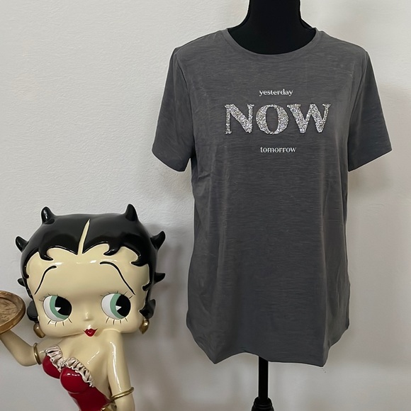 🦋”NOW” Embellished Graphic Tee - Picture 2 of 7